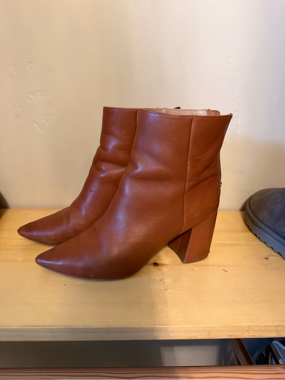Women's Steve Madden Pointed Toe Block Heel Ankle Boots - Brown